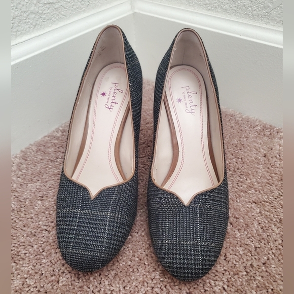 Plenty by Tracy Reese (Anthropologie) Rebecca Plaid Career Heels, Size 6.5 (37) - Picture 2 of 9